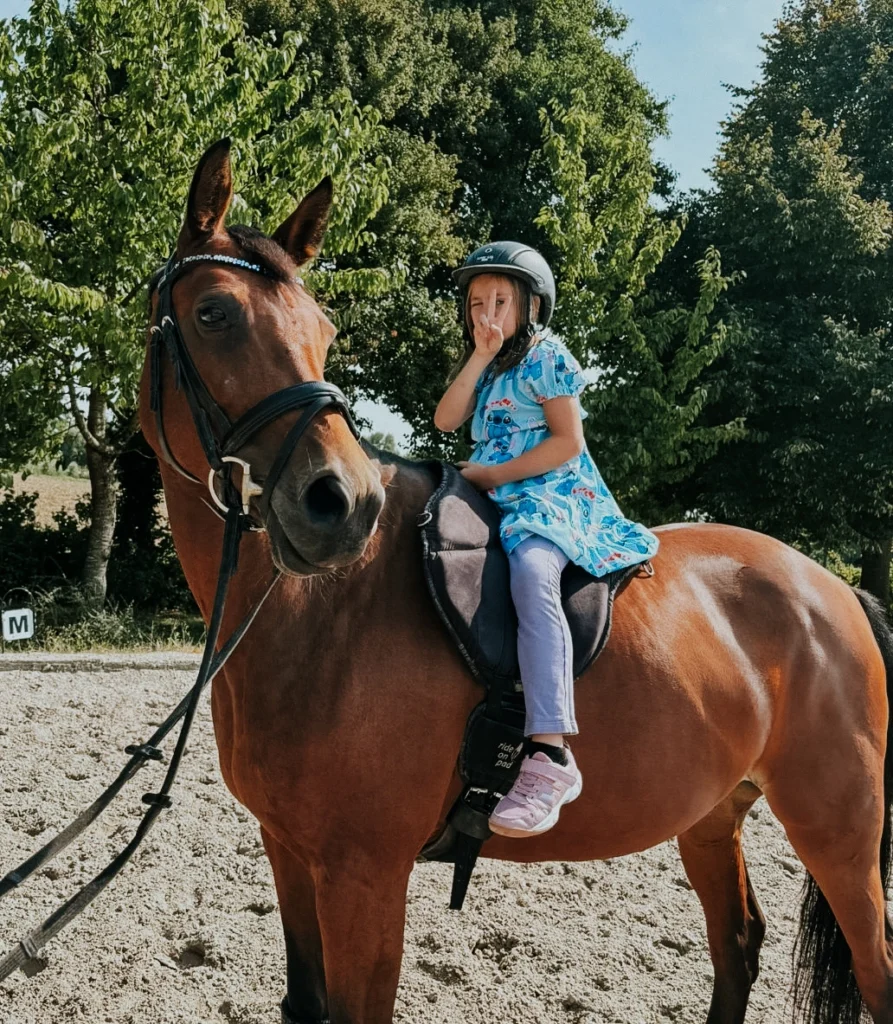 Kind reitet auf Pferd in Herzogenrath