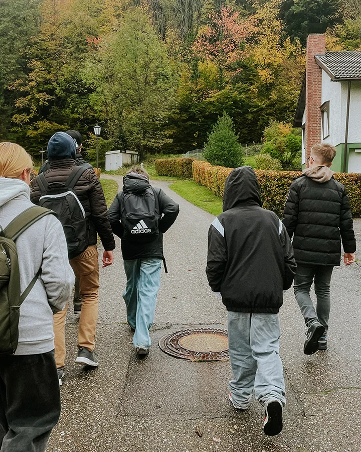 Jugendliche auf der Jugendfahrt des Kinderheim Merkstein